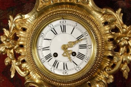 fig 2. Antique French Rococo Cartel Wall Clock ~ Antique French - Circa 1890 ~